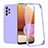 Ultra-thin Silicone Gel Soft Matte Finish Front and Back Case 360 Degrees Cover for Samsung Galaxy M32 5G Clove Purple