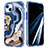 Ultra-thin Silicone Gel Soft Matte Finish Front and Back Case 360 Degrees Cover YJ1 for Apple iPhone 13 Pro Blue