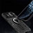 Ultra-thin Silicone TPU Soft Case with Magnetic Finger Ring Stand for Apple iPhone 12 Black