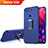 Ultra-thin Silicone TPU Soft Case with Magnetic Finger Ring Stand for Huawei Honor V20 Blue