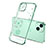 Ultra-thin Transparent Flowers Soft Case Cover for Apple iPhone 13 Green