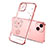 Ultra-thin Transparent Flowers Soft Case Cover for Apple iPhone 14 Plus Rose Gold