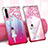 Ultra-thin Transparent Flowers Soft Case Cover for Xiaomi Redmi Note 8 Pink