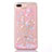 Ultra-thin Transparent Flowers Soft Case Cover T01 for Apple iPhone 7 Plus Pink