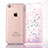 Ultra-thin Transparent Flowers Soft Case Cover T01 for Apple iPhone SE (2020)