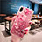 Ultra-thin Transparent Flowers Soft Case Cover T01 for Apple iPhone XR Pink