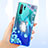 Ultra-thin Transparent Flowers Soft Case Cover T01 for Huawei P30 Pro Blue