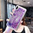 Ultra-thin Transparent Flowers Soft Case Cover T02 for Apple iPhone Xs Purple