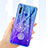 Ultra-thin Transparent Flowers Soft Case Cover T03 for Huawei Honor 20 Lite Blue