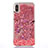 Ultra-thin Transparent Flowers Soft Case Cover T04 for Apple iPhone X Red