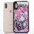 Ultra-thin Transparent Flowers Soft Case Cover T07 for Apple iPhone X