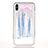 Ultra-thin Transparent Flowers Soft Case Cover T08 for Apple iPhone X