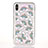 Ultra-thin Transparent Flowers Soft Case Cover T08 for Apple iPhone X Gray