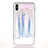 Ultra-thin Transparent Flowers Soft Case Cover T08 for Apple iPhone Xs
