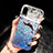 Ultra-thin Transparent Flowers Soft Case Cover T19 for Apple iPhone XR Blue