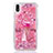 Ultra-thin Transparent Flowers Soft Case Cover T20 for Apple iPhone XR Hot Pink