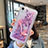 Ultra-thin Transparent Flowers Soft Case Cover T21 for Apple iPhone XR Purple