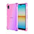 Ultra-thin Transparent Gel Gradient Soft Case Cover for Sony Xperia Ace III SO-53C Clove Purple