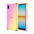 Ultra-thin Transparent Gel Gradient Soft Case Cover for Sony Xperia Ace III SO-53C Yellow