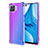 Ultra-thin Transparent Gel Gradient Soft Case Cover G01 for Oppo F17 Pro Purple