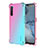 Ultra-thin Transparent Gel Gradient Soft Case Cover G01 for Oppo Find X2 Lite Cyan