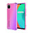 Ultra-thin Transparent Gel Gradient Soft Case Cover G01 for Realme C11 Pink
