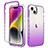 Ultra-thin Transparent Gel Gradient Soft Matte Finish Front and Back Case 360 Degrees Cover for Apple iPhone 13 Purple