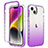 Ultra-thin Transparent Gel Gradient Soft Matte Finish Front and Back Case 360 Degrees Cover for Apple iPhone 14 Purple