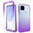 Ultra-thin Transparent Gel Gradient Soft Matte Finish Front and Back Case 360 Degrees Cover for Google Pixel 4a 5G Purple