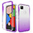 Ultra-thin Transparent Gel Gradient Soft Matte Finish Front and Back Case 360 Degrees Cover for Google Pixel 4a Purple