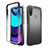 Ultra-thin Transparent Gel Gradient Soft Matte Finish Front and Back Case 360 Degrees Cover for Motorola Moto E20 Black