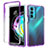 Ultra-thin Transparent Gel Gradient Soft Matte Finish Front and Back Case 360 Degrees Cover for Motorola Moto Edge 20 5G Purple