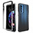 Ultra-thin Transparent Gel Gradient Soft Matte Finish Front and Back Case 360 Degrees Cover for Motorola Moto Edge 20 Pro 5G Black