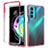 Ultra-thin Transparent Gel Gradient Soft Matte Finish Front and Back Case 360 Degrees Cover for Motorola Moto Edge Lite 5G Red