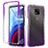 Ultra-thin Transparent Gel Gradient Soft Matte Finish Front and Back Case 360 Degrees Cover for Motorola Moto G Power (2021) Purple