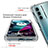 Ultra-thin Transparent Gel Gradient Soft Matte Finish Front and Back Case 360 Degrees Cover for Motorola Moto G200 5G