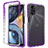 Ultra-thin Transparent Gel Gradient Soft Matte Finish Front and Back Case 360 Degrees Cover for Motorola Moto G22 Purple