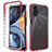 Ultra-thin Transparent Gel Gradient Soft Matte Finish Front and Back Case 360 Degrees Cover for Motorola Moto G22 Red