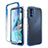 Ultra-thin Transparent Gel Gradient Soft Matte Finish Front and Back Case 360 Degrees Cover for Motorola Moto G41 Blue