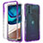 Ultra-thin Transparent Gel Gradient Soft Matte Finish Front and Back Case 360 Degrees Cover for Motorola Moto G42 Purple