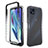 Ultra-thin Transparent Gel Gradient Soft Matte Finish Front and Back Case 360 Degrees Cover for Motorola Moto G50 5G Black