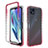 Ultra-thin Transparent Gel Gradient Soft Matte Finish Front and Back Case 360 Degrees Cover for Motorola Moto G50 5G Red
