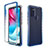 Ultra-thin Transparent Gel Gradient Soft Matte Finish Front and Back Case 360 Degrees Cover for Motorola Moto G60s Blue