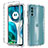 Ultra-thin Transparent Gel Gradient Soft Matte Finish Front and Back Case 360 Degrees Cover for Motorola Moto G71s 5G Clear