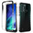 Ultra-thin Transparent Gel Gradient Soft Matte Finish Front and Back Case 360 Degrees Cover for Motorola Moto One Fusion Black