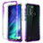 Ultra-thin Transparent Gel Gradient Soft Matte Finish Front and Back Case 360 Degrees Cover for Motorola Moto One Fusion Purple