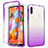 Ultra-thin Transparent Gel Gradient Soft Matte Finish Front and Back Case 360 Degrees Cover for Samsung Galaxy A11 Purple