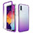 Ultra-thin Transparent Gel Gradient Soft Matte Finish Front and Back Case 360 Degrees Cover for Samsung Galaxy A30S Purple