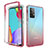 Ultra-thin Transparent Gel Gradient Soft Matte Finish Front and Back Case 360 Degrees Cover for Samsung Galaxy A52 4G Red
