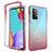 Ultra-thin Transparent Gel Gradient Soft Matte Finish Front and Back Case 360 Degrees Cover for Samsung Galaxy A52 5G Red